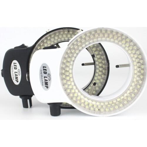 Microscope 56 LED Ring Light illuminator Lamp 0-100% Adjustable Lamp LED Circle Light for Trinocular Stereo Zoom Microscope