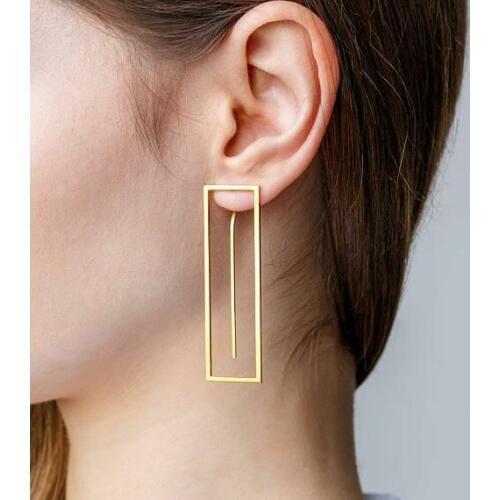 Fashion Trend Rectangular Geometric Three-dimensional Womens Earrings Personality Jewelry 2019 New Bijoux Wholesale