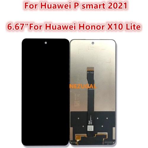 New For Huawei P smart 2021 LCD display Touch Screen Digitizer Assembly 6.67"For Huawei Honor X10 Lite DNN-LX9 Display Y7A LCD