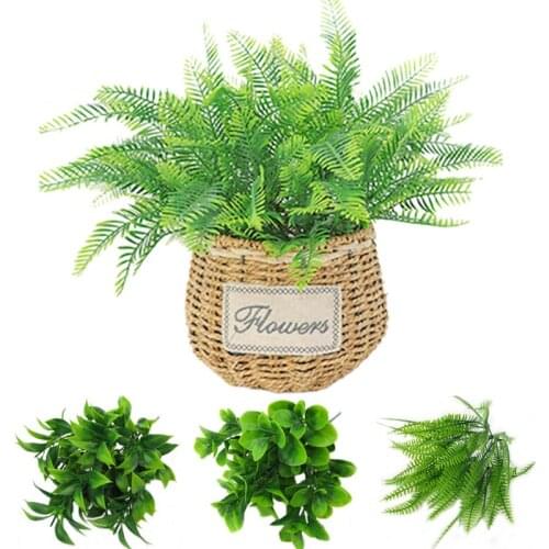 New Artificial Shrubs Creative Decorative Artificial Plant Ferns Simulation Plant Plastic Flower Fern Wall Material Accessories