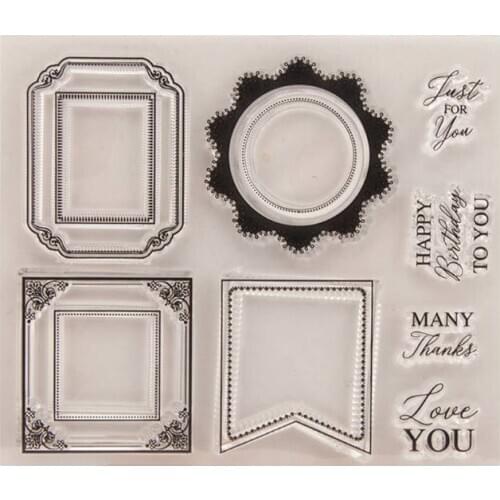 Cover Page Silicone Clear Stamp Cling Seal DIY Scrapbook Embossing Album Decor
