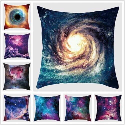 PeiYuan 2020 Starry Sky Geometric Square Cushion Cover Peach Skin Sofa Chair Seat Pillow Case Romantic for Girlfriend Gift New