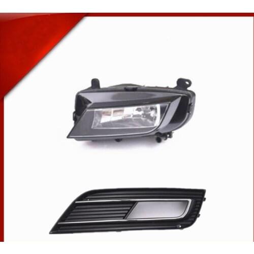 Osmrk Front bumper light fog lamp, cover frame for Audi A4L 2013-2016 B8PA
