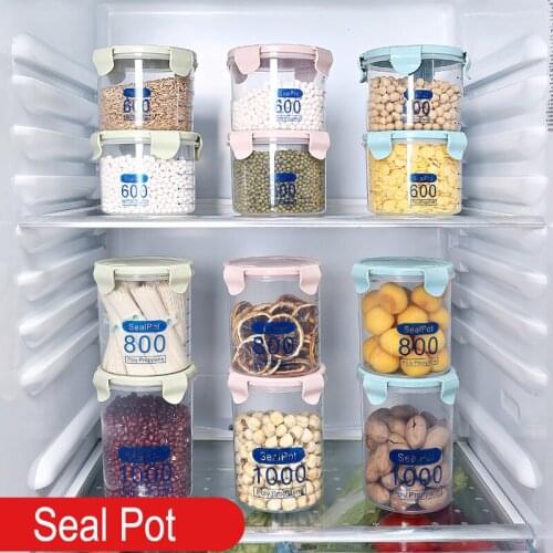 Transparent Plastic Sealed Cans Milk Powder Cans Food Cans Kitchen Cereal Storage Boxes Storage Tanks