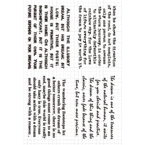 My Life Transparent Clear Silicone Stamps for DIY Scrapbooking/Card Making/Kids Fun Decoration Supplies M78