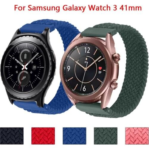 20mm Wristband For Samsung Galaxy Gear S2 Watch 42mm 3 41mm Active 2 40 44mm Band Smart Watch Nylon Bracelet Strap Replacements