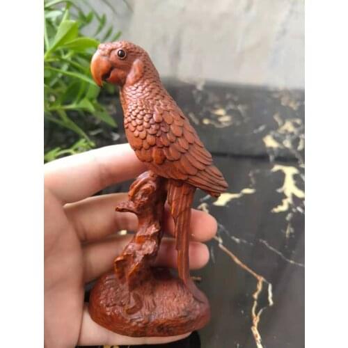 Tibeten Wood-carved parrots small ornaments, ancient carvings, old wood carvings, antiques, ornaments, gifts