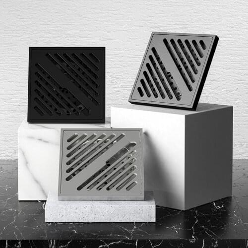 Floor Drain Oblique Stripe Odor-resistant Brass DrainToilet Bathroom Laundry Room Odor-proof Floor Drain Bathroom accessories
