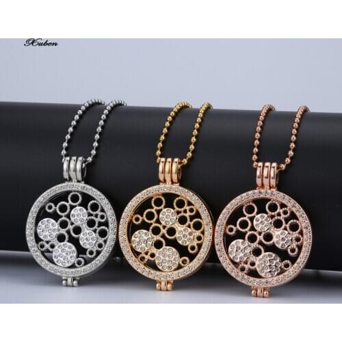 Xuben coin necklace set My coin 33mm disc pendants frame
