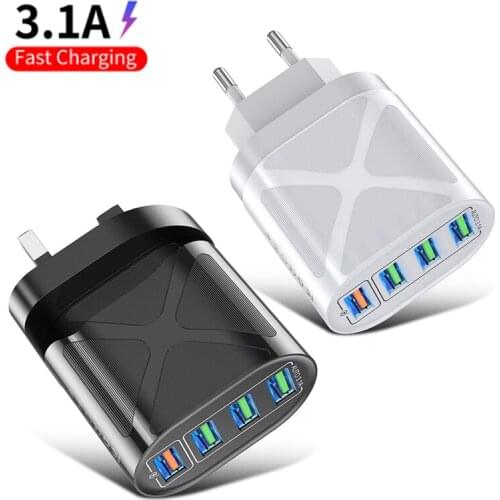 Usb Fast Charger Quick Charge 3.0 48W Universal Wall Mobile Phone Tablet Chargers For Iphone 11 Samsung Huawei Charging Charger