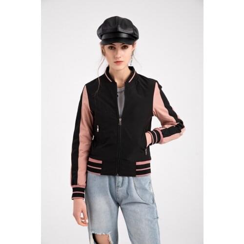 2021 Autumn Women Jackets and Coats Solid Color Pilot Baseball Jaqueta Fashion Uniforms Casual Streetwear Tops Clothing C2763