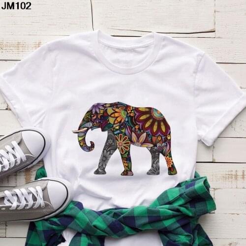 Summer Style Art Animal Print Female T-shirt Harajuku Gothic Womens White Tops Tee Fashion Streetwear Short Sleeve Woman Tshirt