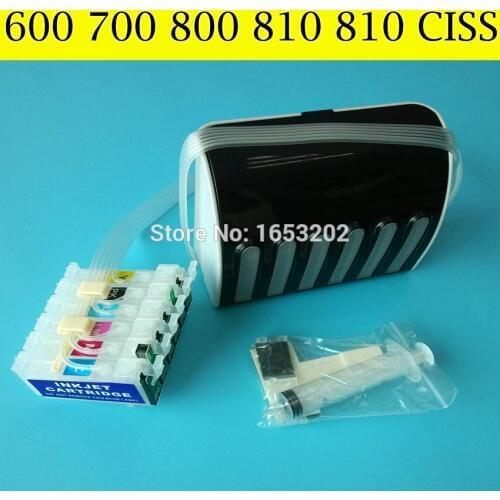 1 Set Continuous Ink Supply System For EPSON T0981 T0982 T0983 T0984 T0985 T0986 For EPSON 600 710 810 Printer Ciss