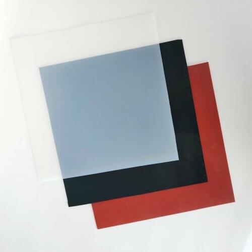 1mm/1.5mm/2mm Red/Black Silicone Rubber Sheet 250X250mm Black Silicone Sheet, Rubber Matt, Silicone Sheeting for Heat Resistance