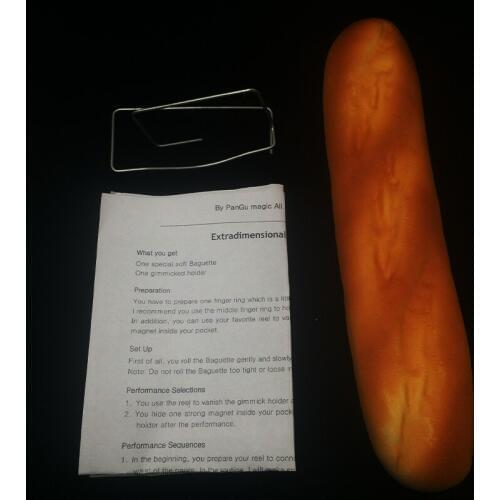 1Pcs extra dimensional space Baguette have instruction magic tricks professional magician empty hand out of baguette bread