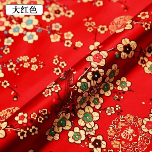 75 cm Red pattern fabrics home textile sewing garment fabric by the yard DIY design dress package needlework material