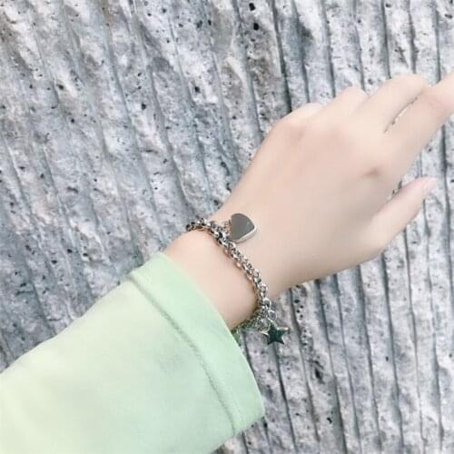 TIF 925 sterling silver bracelet, exquisite workmanship, classic micro-scale fashion gift Original Classic LOGO Jewelry gift