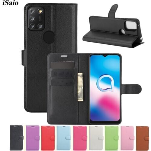 For Alcatel 3X 2020 Wallet Case Flip Leather Cover for Alcatel 3X 2020 Mobile Phone Case Soft TPU Shell Stand with Card Holders