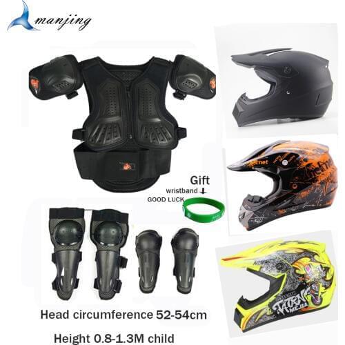 With gift Children Motocross Full Body Protect Armor Moto DH Mountain Bike Helmet Baby Head protector Kids MTB Armour