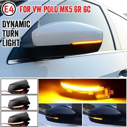 For Volkswagen VW Polo MK5 6R 6C 2009 - 2016 2017 LED Dynamic Turn Signal Light Flasher Flowing Water Blinker Flashing Light
