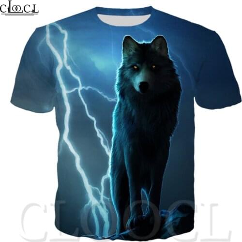 Summer T shirt Men/Women Animal Streetwear Short Sleeve O Neck Tees Tops Funny Male Casual Clothes Wolf 3D Print T shirt