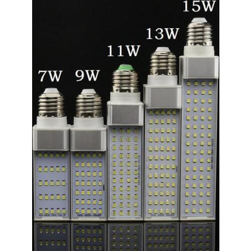 G24 LED Bulbs 7W 9W 11W 13W 15W 18W E27 LED Corn Bulb Lamp Light SMD 2835 Spotlight 180 Degree AC85-265V Horizontal Plug Light