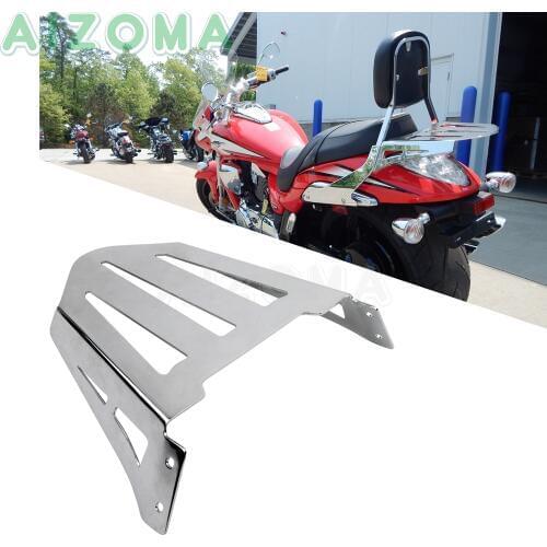 Chrome Motorcycle Rear Sissy Bar Luggage Baggage Rack For Suzuki Boulevard M109R2 M109R Boss 2006-2011 2012 13 14 M109RZ Limited