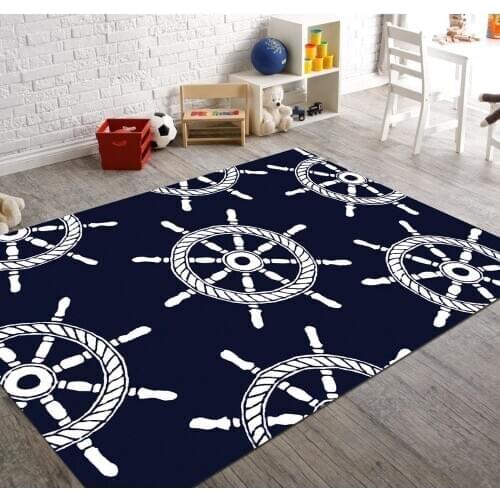 Rudder 2 Patterned Carpet ,Non Slip Floor Carpet,Teens Carpet,Kids Carpet,Turkish Rug