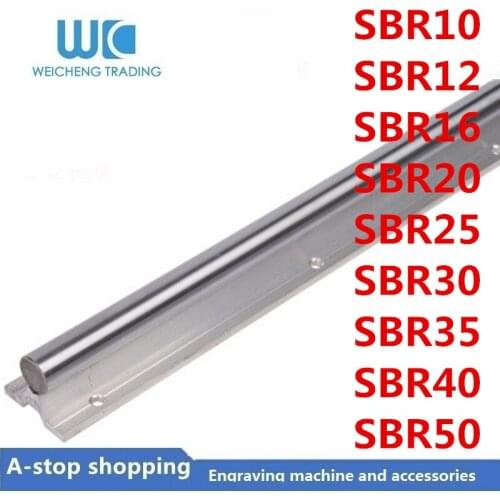 Linear guide bar SBR10/12/20/25/30 SBR16 1pc 12/16/20/25/30/35/40/50mm 1200-2750mm Linear Rail Shaft Rod Compatible for CNC part