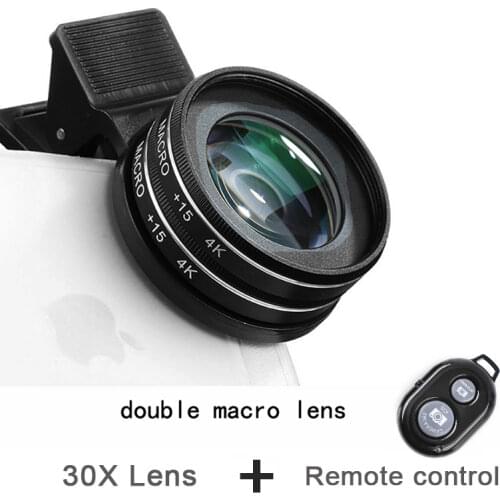 37MM 15X Macro Lens 4K HD Professional Photography Phone Camera Lens for Eyelashes Diamond Jewelry 30X Macro Lens for Smartphone