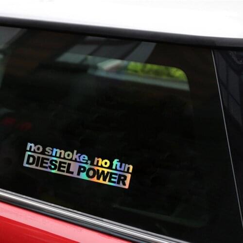 14.5CM*3.4CM Car Sticker 3D NO SMOKE NO FUN DIESEL POWER Decals Stickers on Car Reflective Motorcycle Car Styling