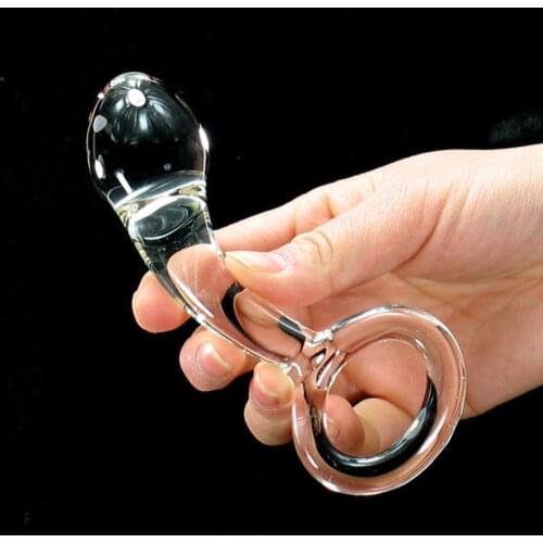 New crystal glass dildo female masturbator G point massage dildo anal plug vegetable sex toy