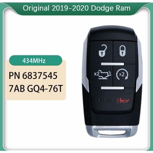 CN087029 Original For 2019-2020 Dodge Ram Limited 2500 5-Button Smart Key PN 68375457AB GQ4-76T (OEM)