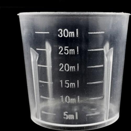 10pcs 30ml Plastic Clear Measuring Cups Disposable Liquid Container Medicine Cups Kitchen Tool
