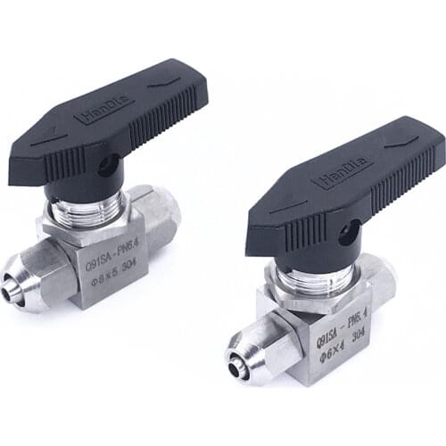 Fit 6/8/10/12mm OD PU Tube Hose Quick Twist Ball Valve 304 Stainless Stel 915 PSI Water Gas Fuel Oil Pneumatic