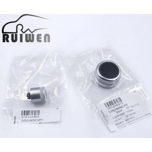 MMI Multi Media Rotary Knob Main Menu Volume Switch Cover 4F0919069A 4F0919070 For Audi A6 Allroad Quattro C6 A8 Q7 RS6 2005