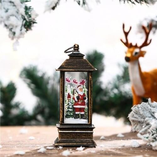 Santa Claus Snowman Lantern Light Merry Christmas Decor For Home Christmas Tree Ornament Xmas Gifts Navidad 2021 New Year 2022