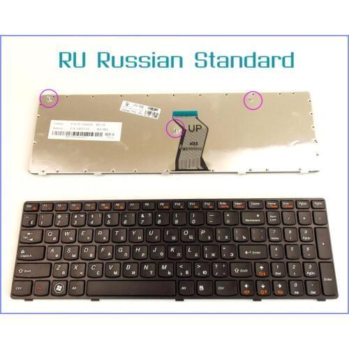Russian RU Version Keyboard for LENOVO V-109820BS1 25-009754 25011306 MP-0A N4T-US Laptop With Frame