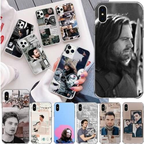 Sebastian Stan Collage Bucky Barnes Phone Case For iphone 12 11 Pro Max Mini XS Max 8 7 6 6S Plus X 5S SE 2020 XR Soft Cover