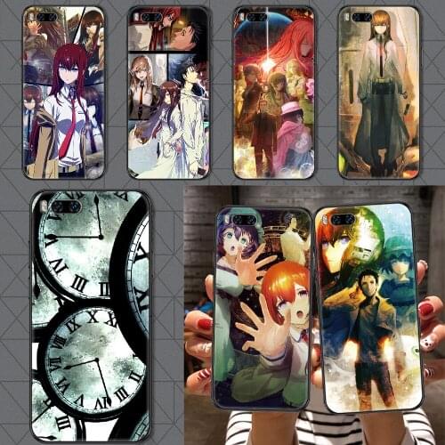 Steins Gate Anime Phone case For Xiaomi Mi Max Note 3 A2 A3 8 9 9T 10 Lite Pro Ultra black luxury prime fashion cover silicone