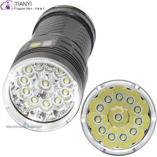 Super Bright Flashlight XM-L T6 LED Bright Lumen Type-c Charging Black Technology Smart Outdoor Drain Torch