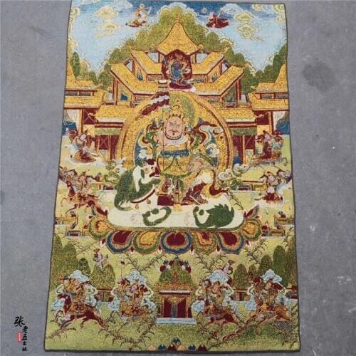 Tibet, Nepal, Thangka portrait, brocade painting, silk religious figure, Thangka embroidery mural 7