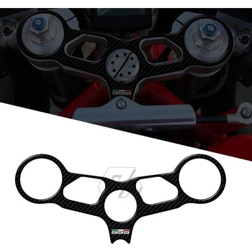 3D Carbon-look Upper Triple Yoke Protector Tank Pad Case for Ducati 999 Models
