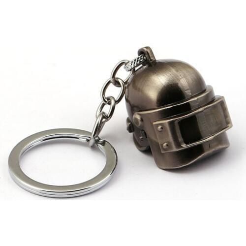 Mengtuyi Jewelry Helmets Pendant Keychain Battleground Key Chain Keyring PUBG Metal Accessory