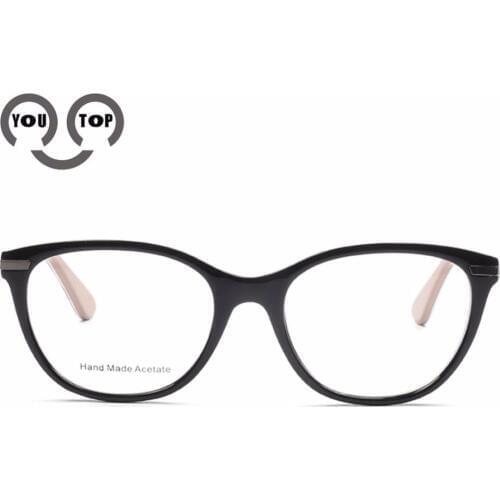 YOUTOP Fashion Optical Frames Hand made Acetate Spring Hinge Myopia eyewear prescription Eye glasses for Women T001