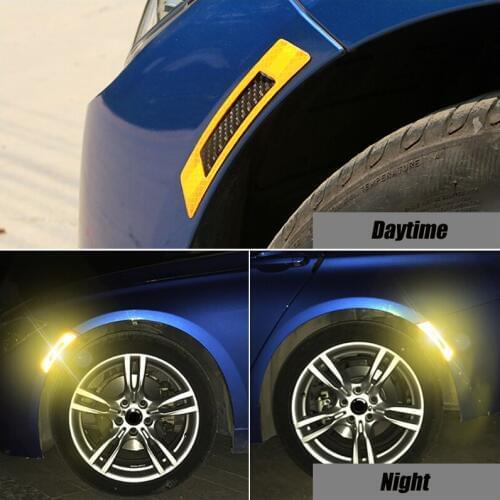 2x Car Wheel Eyebrow Edge Reflective Warning Sticker Auto Luminous Night Protect Decoration For Lada Kalina Granta Vesta