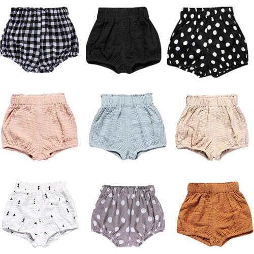 2020 Newborn Toddler Kids Baby Boy Girl Cotton Bottom Infant Bloomer Briefs Diaper Cover Panties 6-24M Kids Bloomers Baby Shorts