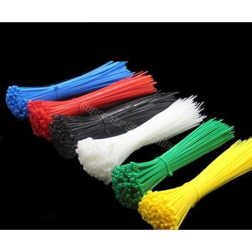 300Pcs 6 inch 150mm Colorful self-locking Plastic Cable Zip Ties Cable ties