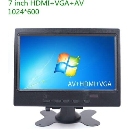 7 inch HD TFT LCD monitor HDMI interface HDMI+VGA+AV 1024*600 1024x600 for Raspberry pi banana pi without touch
