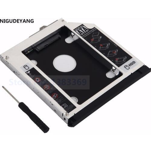 With bezel + Bracket 2nd HDD SSD SATA hard drive Caddy Adapter for HP EliteBook 8560w 8570w 8760w 8770w